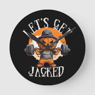 Horloge Ronde Homme Allons Nous Faire Pomper Citrouille Jack-O-L
