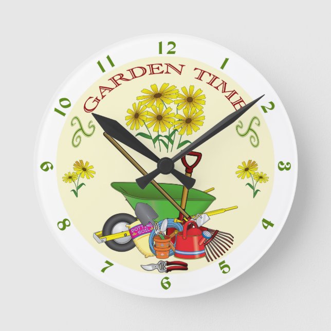 Horloge Ronde Horaire du jardin du jardinier (Recto)