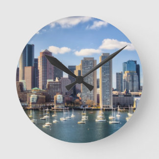 Horloge Ronde Horizon de Boston de bord de mer