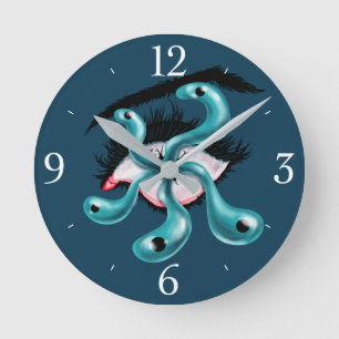 Horloge Ronde Horreur oeil tentacle monstre goth bizarre