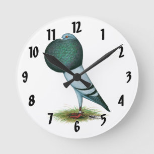 Horloge Ronde Horseman Pouter Pigeon Blue