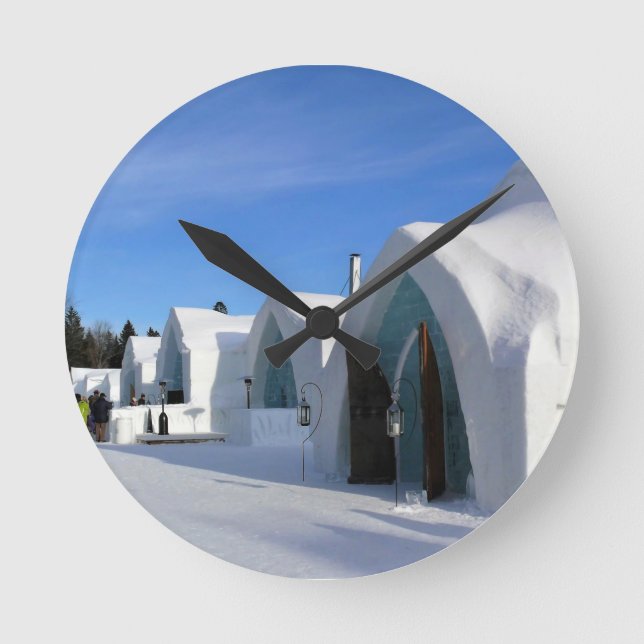 Horloge Ronde Hôtel de Glace, Québec, Canada (Recto)