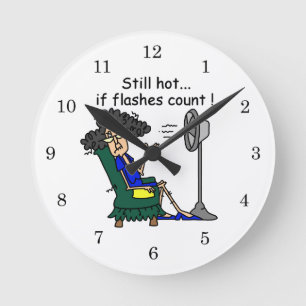 Horloge Ronde Humour de bouffée de chaleur