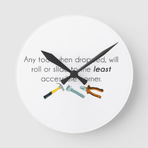 Horloge Ronde Humour d'ingénieur