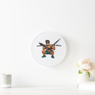 Horloge Ronde Humour Fitness : ADMETTRE QUE LA SALLE DE SPORT ES