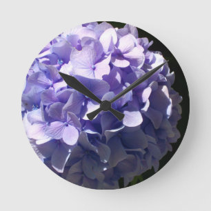 Horloge Ronde Hydrangée violette