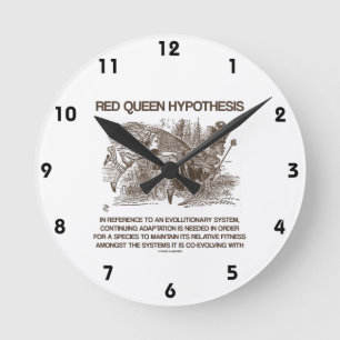 Horloge Ronde Hypothèse Red Queen (Wonderland Alice Red Queen)