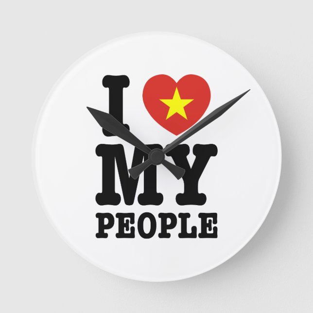 Horloge Ronde I Heart (Love) My Viet People (Recto)
