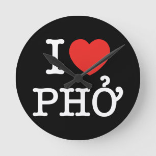 Horloge Ronde I Heart (Love) Pho
