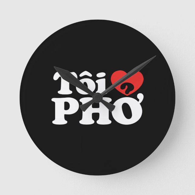 Horloge Ronde I Heart (Love) Pho (Tôi PHỞ) (Recto)