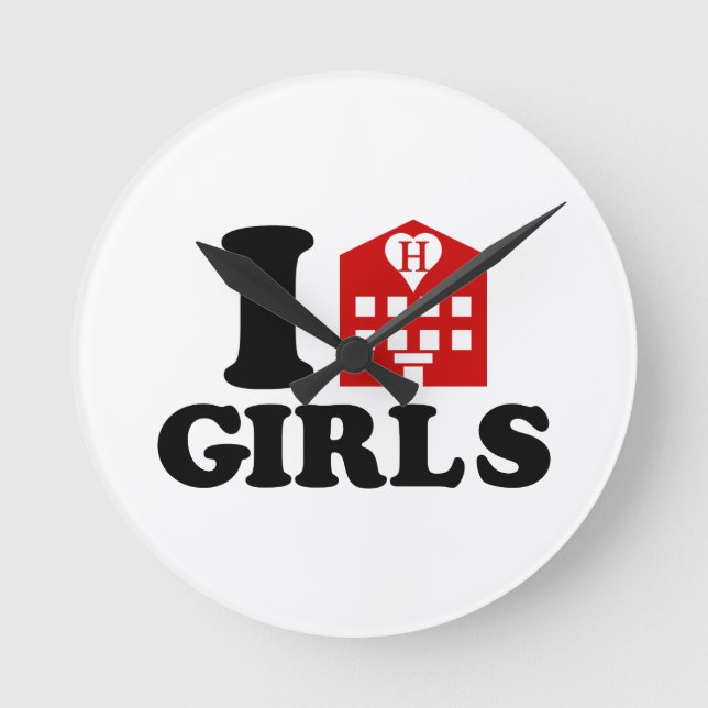 Horloge Ronde I Love Hotel Girls (Recto)