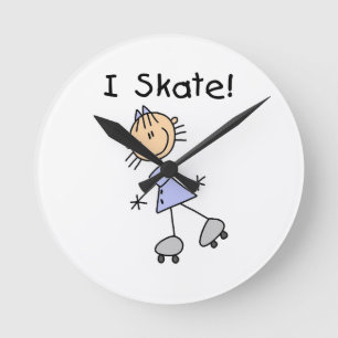 Horloge Ronde I Patinage - Patinage à rouleaux pour filles