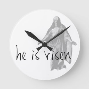 Horloge Ronde il est ressuscité jésus christ pâques lds mormon