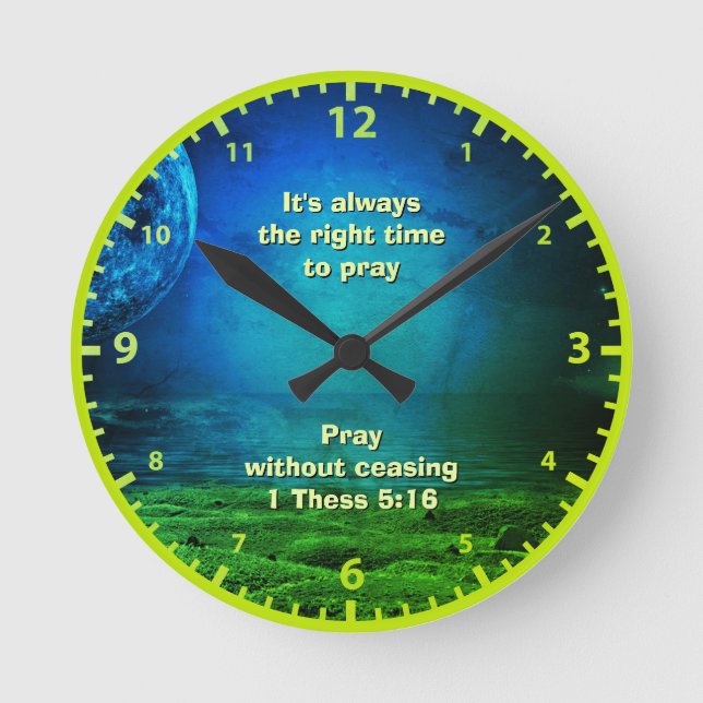 Horloge Ronde IL EST TEMPS DE PRIER Christian (Recto)