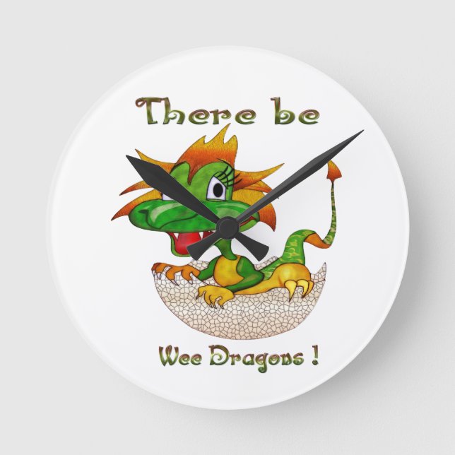 Horloge Ronde Il Y A Des Dragons De Wei (Recto)