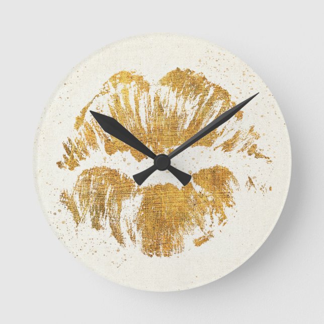 Horloge Ronde Île Wild | Elegant Stylish Kiss (Recto)