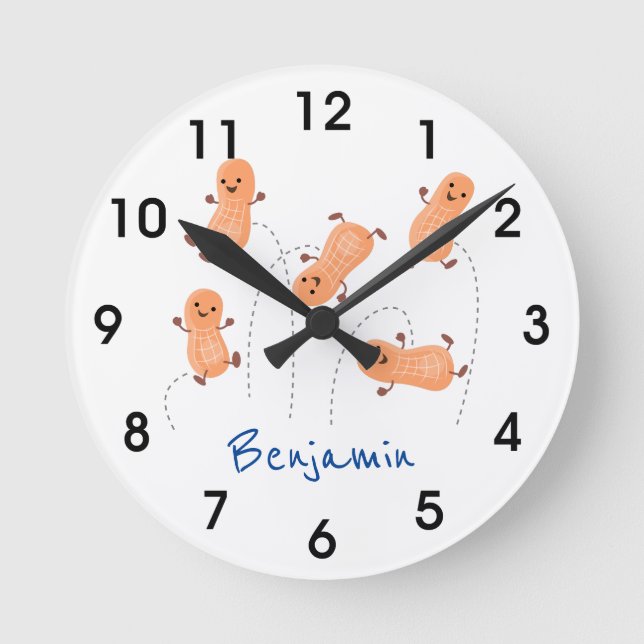 Horloge Ronde Illustration de dessin humoristique sur les cacahu (Recto)