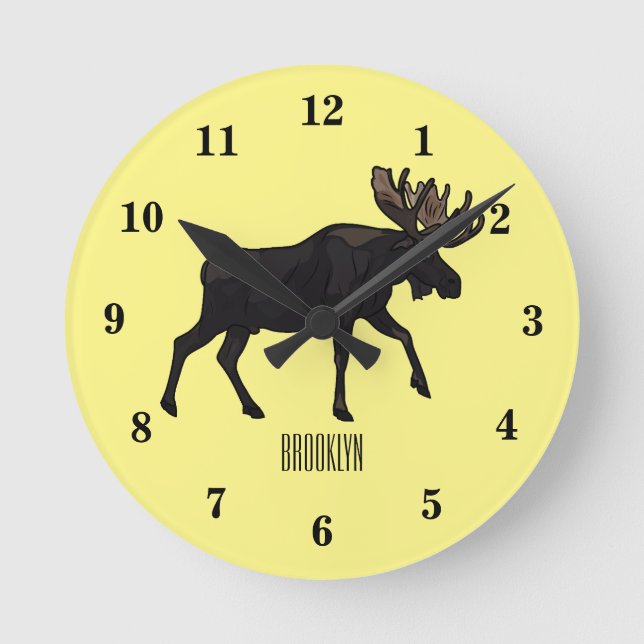 Horloge Ronde Illustration de dessin sur l'orignal (Recto)