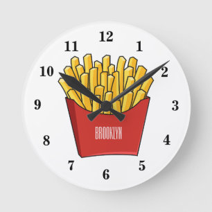 Horloge Ronde Illustration de frites