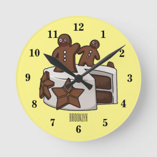 Horloge Ronde Illustration de gâteau de pain d'épices