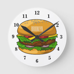 Horloge Ronde Illustration de Hamburger