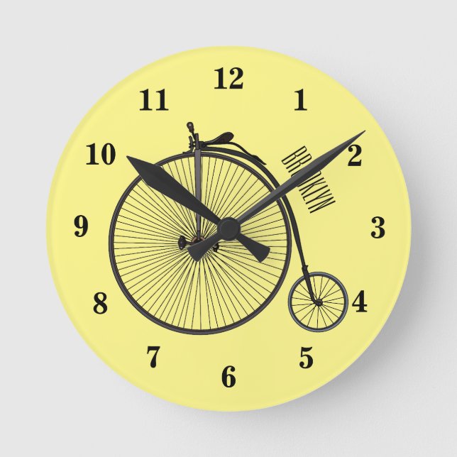 Horloge Ronde Illustration de la bande dessinée de vélo à grande (Recto)