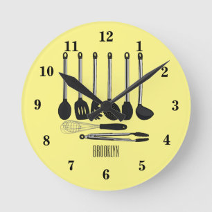 Horloge Ronde Illustration de l'ustensile de cuisine