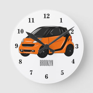 Horloge Ronde Illustration de micro-voiture