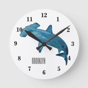 Horloge Ronde Illustration de requin marteau