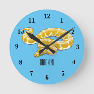 Horloge Ronde Illustration du serpent python birman