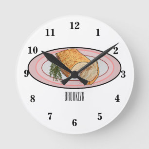 Horloge Ronde Illustration du ventre de porc rôti