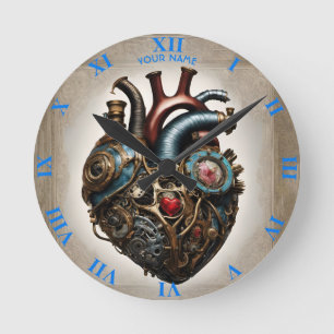 Horloge Ronde Imaginaire Cute Steampunk Open Heart