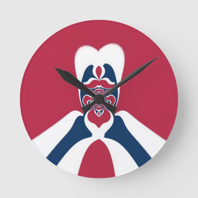 Horloge Ronde Impression Abstraite E.T. (Recto)