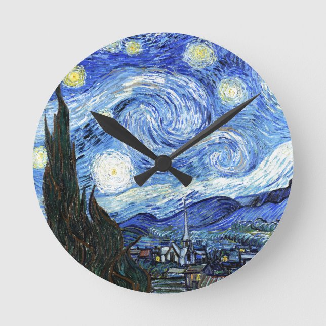 Horloge Ronde Impressionism Van Gogh Starry Night Wall Clock (Recto)