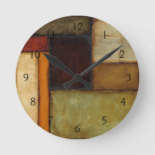 Horloge Ronde Impressionniste automnal par Jennifer Goldberger
