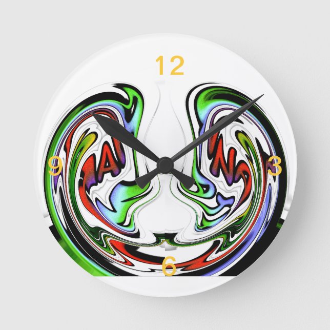 Horloge Ronde Imprimer Hakuna Matata Whirl Art Extraordinaire (Recto)