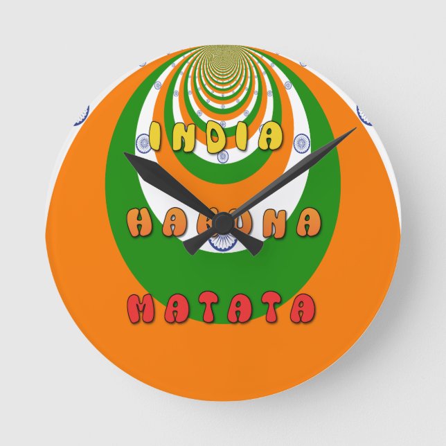 HORLOGE RONDE INDE MATATA HAKUNA (Recto)