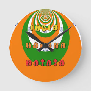 HORLOGE RONDE INDE MATATA HAKUNA