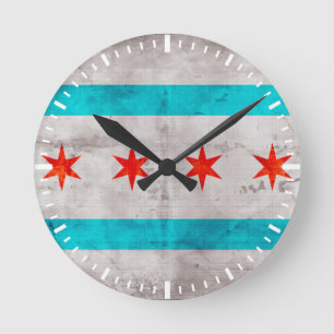 Horloge Ronde Indicateur d'état Patiné de Chicago
