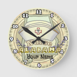 Horloge Ronde Infirmière de l'Alabama