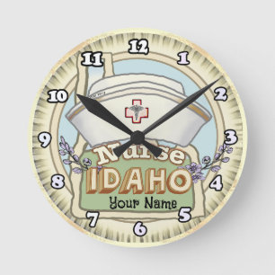 Horloge Ronde Infirmière de l'Idaho