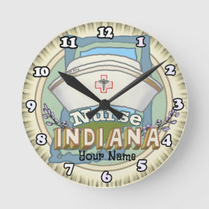 Horloge Ronde Infirmière de l'Indiana