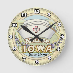 Horloge Ronde Infirmière de l'Iowa