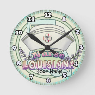Horloge Ronde Infirmière de Louisiane