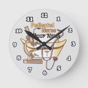 Horloge Ronde Infirmière dédiée cool