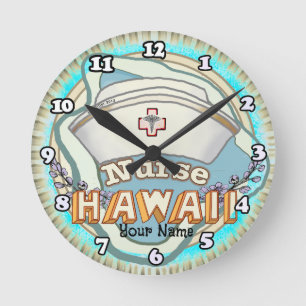 Horloge Ronde Infirmière d'Hawaii