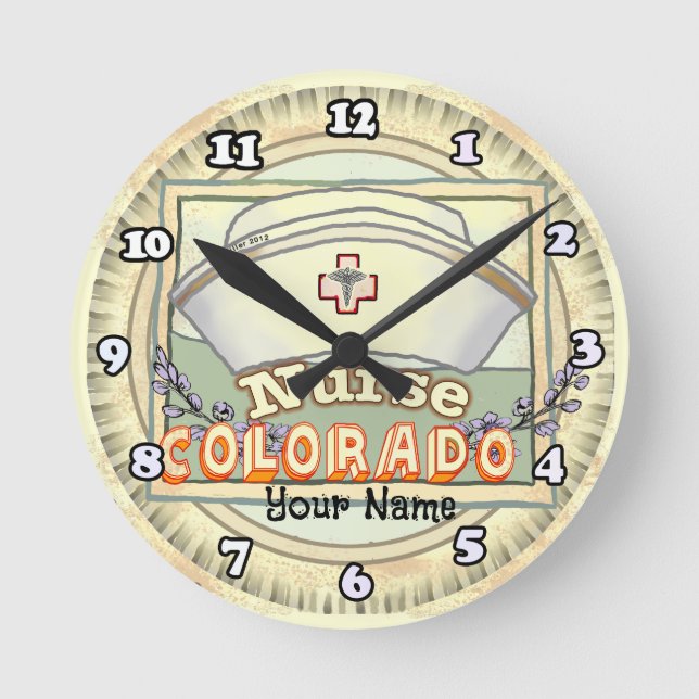 Horloge Ronde Infirmière du Colorado (Recto)