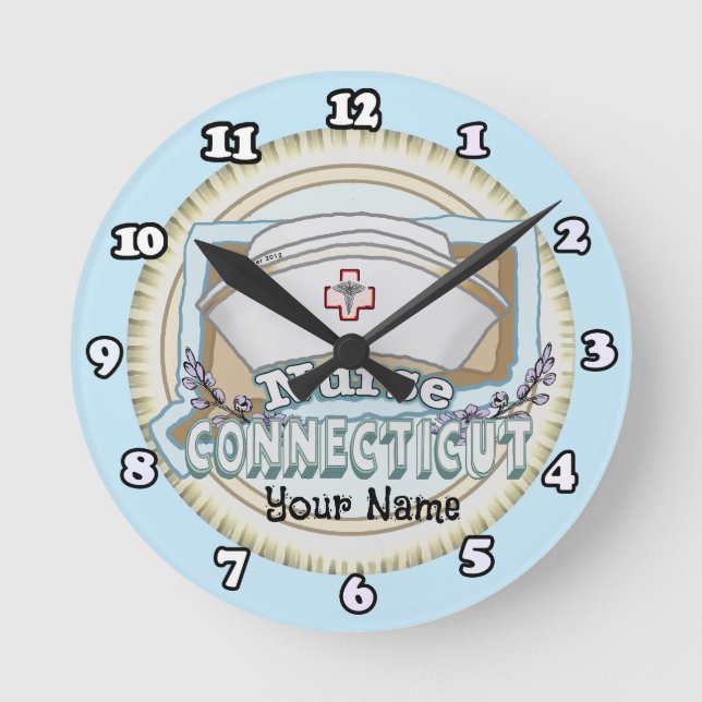 Horloge Ronde Infirmière du Connecticut (Recto)