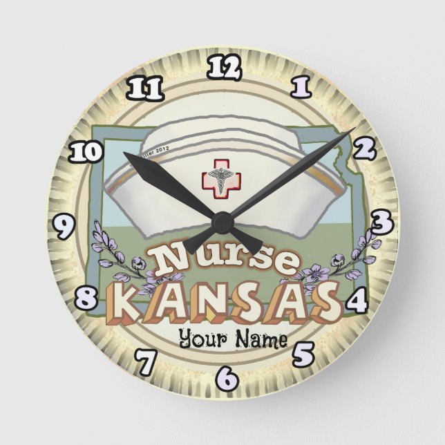 Horloge Ronde Infirmière du Kansas (Recto)