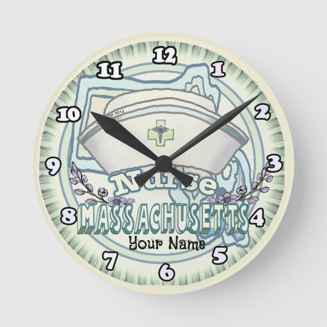 Horloge Ronde Infirmière du Massachusetts (Recto)